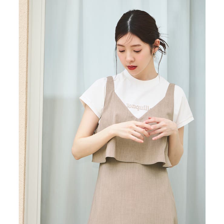 Vネック・フレアジャンパースカート(ベルト付き) | RUIRUE BOUTIQUE | 詳細画像5 