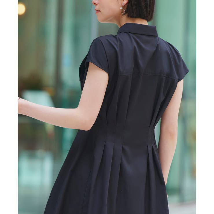 ワンサイドフリルフレンチスリーブシャツワンピース | RUIRUE BOUTIQUE | 詳細画像10 
