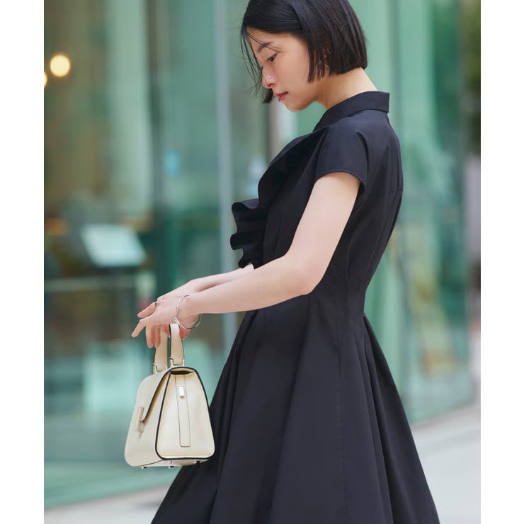 ワンサイドフリルフレンチスリーブシャツワンピース | RUIRUE BOUTIQUE | 詳細画像11 