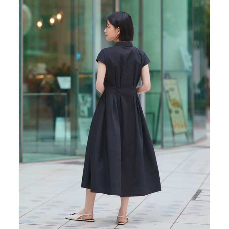 ワンサイドフリルフレンチスリーブシャツワンピース | RUIRUE BOUTIQUE | 詳細画像14 