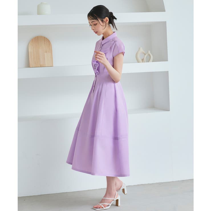 ワンサイドフリルフレンチスリーブシャツワンピース | RUIRUE BOUTIQUE | 詳細画像20 
