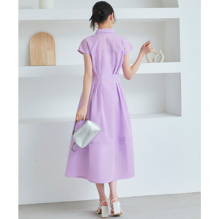 ワンサイドフリルフレンチスリーブシャツワンピース | RUIRUE BOUTIQUE | 詳細画像21 