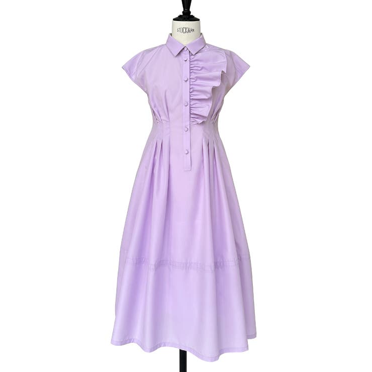 ワンサイドフリルフレンチスリーブシャツワンピース | RUIRUE BOUTIQUE | 詳細画像24 
