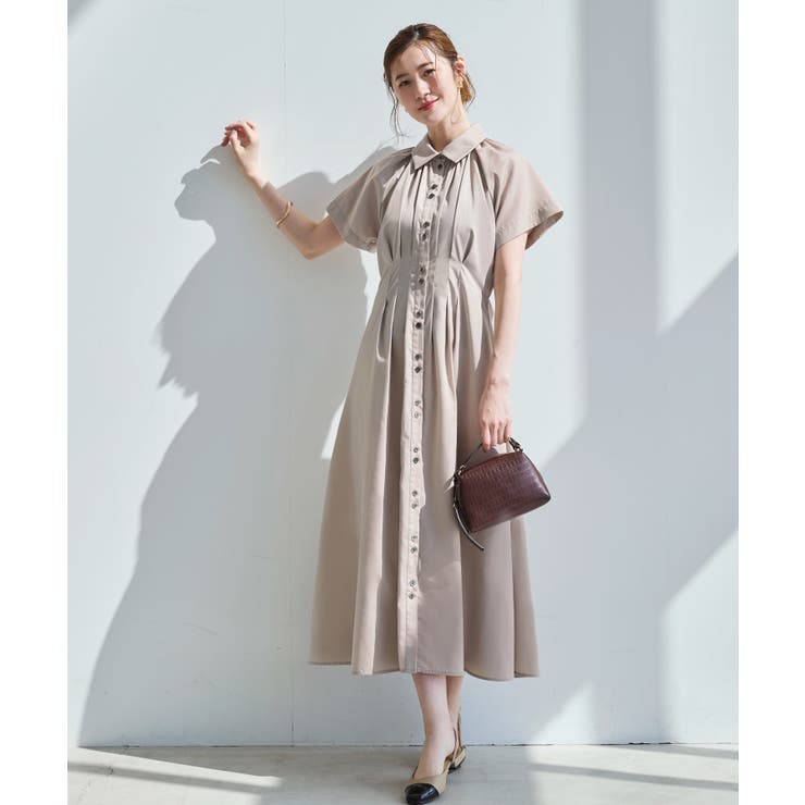 【洗える】タック＆フレア ロングシャツワンピース | RUIRUE BOUTIQUE | 詳細画像10 