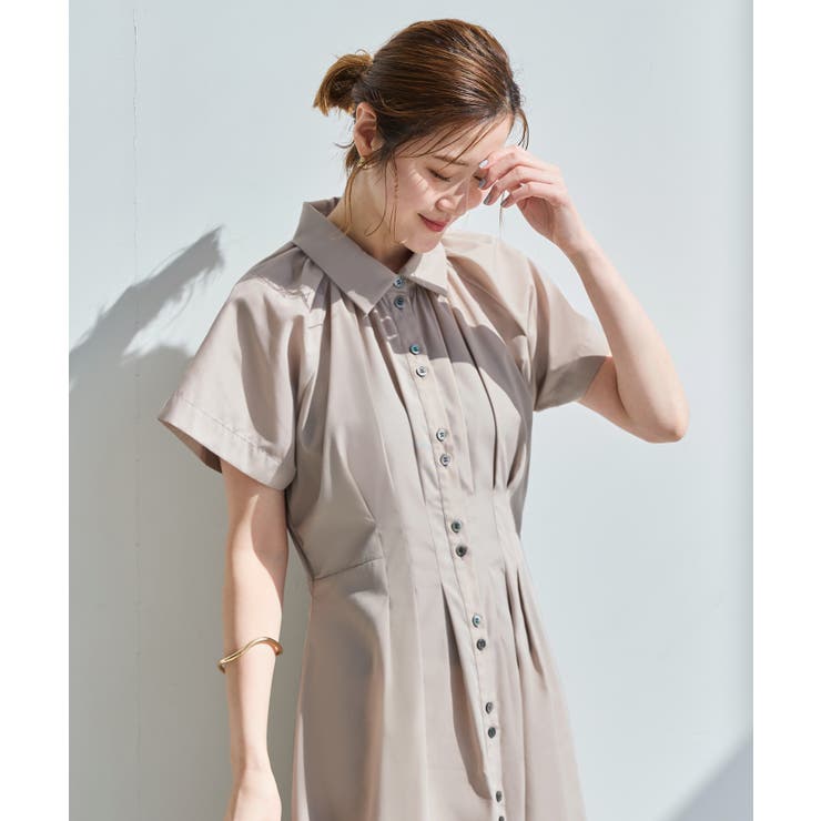 【洗える】タック＆フレア ロングシャツワンピース | RUIRUE BOUTIQUE | 詳細画像12 
