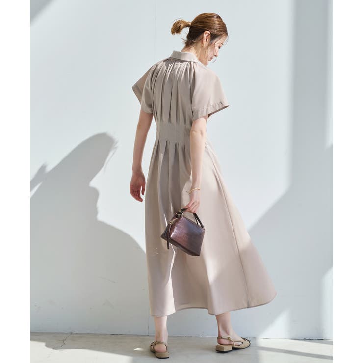 【洗える】タック＆フレア ロングシャツワンピース | RUIRUE BOUTIQUE | 詳細画像13 