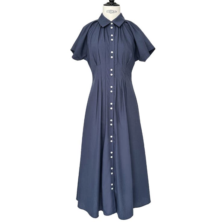 【洗える】タック＆フレア ロングシャツワンピース | RUIRUE BOUTIQUE | 詳細画像14 