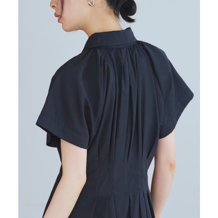【洗える】タック＆フレア ロングシャツワンピース | RUIRUE BOUTIQUE | 詳細画像7 