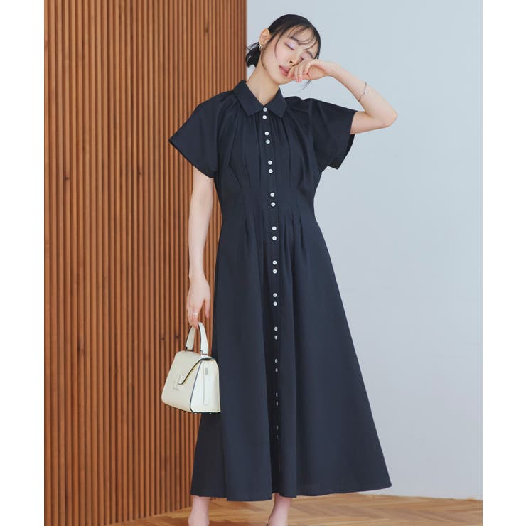 【洗える】タック＆フレア ロングシャツワンピース | RUIRUE BOUTIQUE | 詳細画像9 