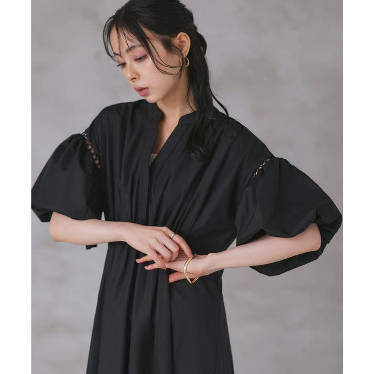 バルーンスリーブフレアシャツワンピース | RUIRUE BOUTIQUE | 詳細画像10 