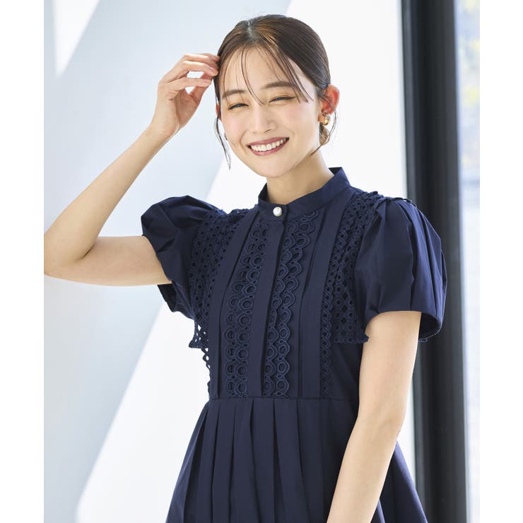 スタンドカラーレースシャツワンピース | RUIRUE BOUTIQUE | 詳細画像9 