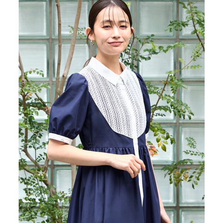 レース切り替えフレアシャツワンピース | RUIRUE BOUTIQUE | 詳細画像7 
