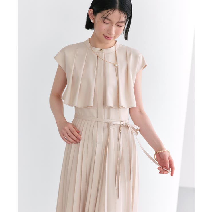 ケープ×プリーツスタイルアップワンピース | RUIRUE BOUTIQUE | 詳細画像21 
