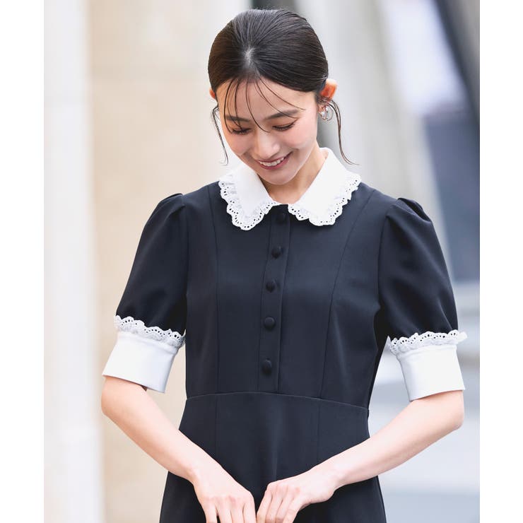 バイカラークラシックワンピース | RUIRUE BOUTIQUE | 詳細画像15 