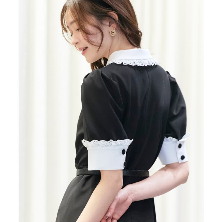 バイカラークラシックワンピース | RUIRUE BOUTIQUE | 詳細画像3 