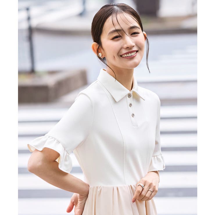 【洗える】ビジューボタン・フレア ポロワンピース | RUIRUE BOUTIQUE | 詳細画像12 