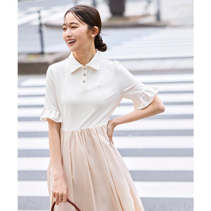 【洗える】ビジューボタン・フレア ポロワンピース | RUIRUE BOUTIQUE | 詳細画像16 