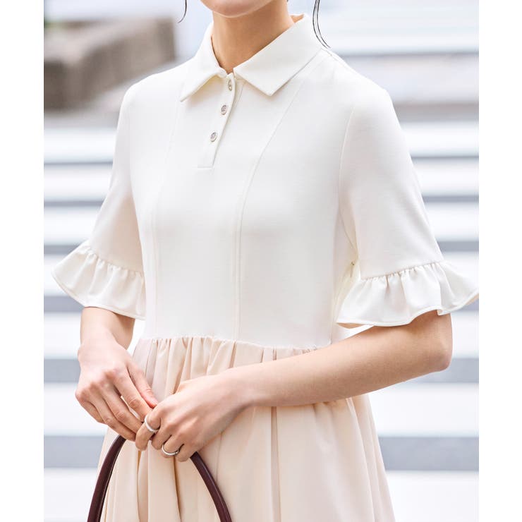 【洗える】ビジューボタン・フレア ポロワンピース | RUIRUE BOUTIQUE | 詳細画像18 
