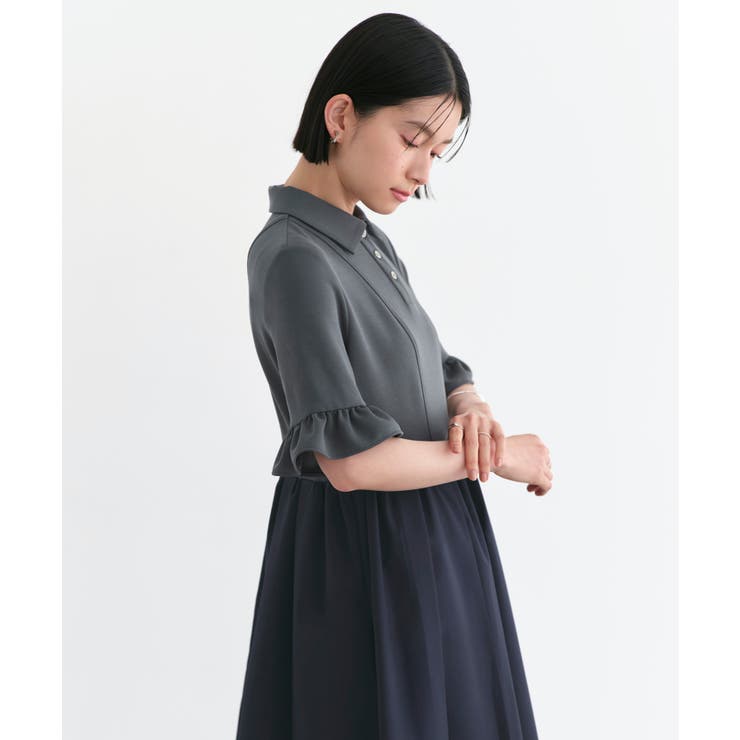 【洗える】ビジューボタン・フレア ポロワンピース | RUIRUE BOUTIQUE | 詳細画像22 