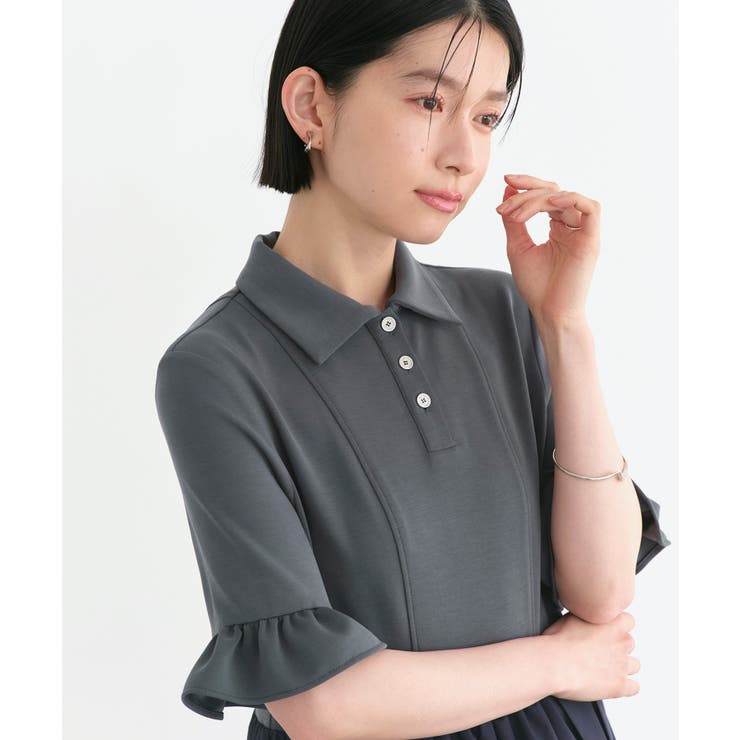 【洗える】ビジューボタン・フレア ポロワンピース | RUIRUE BOUTIQUE | 詳細画像24 