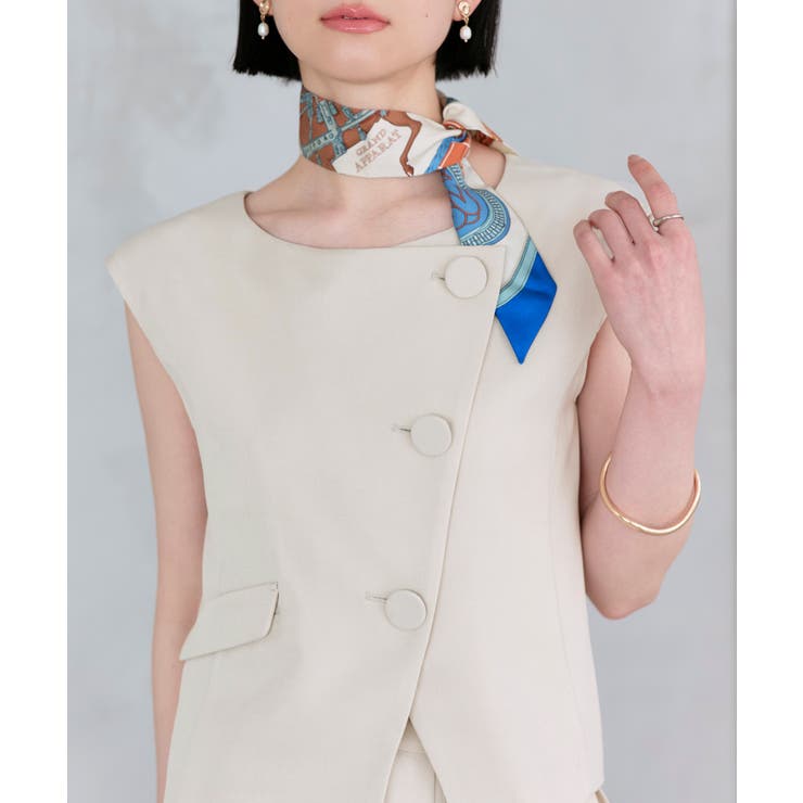 アシンメトリージレ＆ボックスプリーツスカート セットアップ | RUIRUE BOUTIQUE | 詳細画像10 