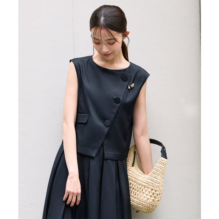 アシンメトリージレ＆ボックスプリーツスカート セットアップ | RUIRUE BOUTIQUE | 詳細画像18 