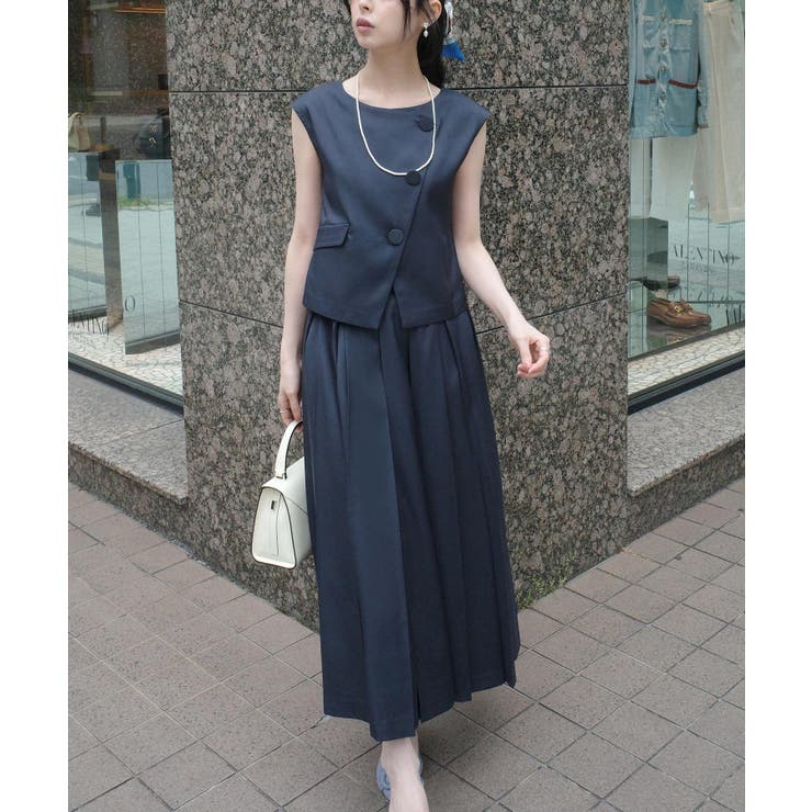 アシンメトリージレ＆ボックスプリーツスカート セットアップ | RUIRUE BOUTIQUE | 詳細画像20 
