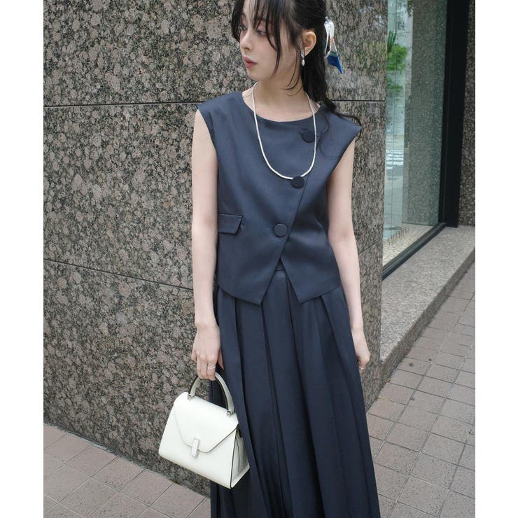 アシンメトリージレ＆ボックスプリーツスカート セットアップ | RUIRUE BOUTIQUE | 詳細画像21 