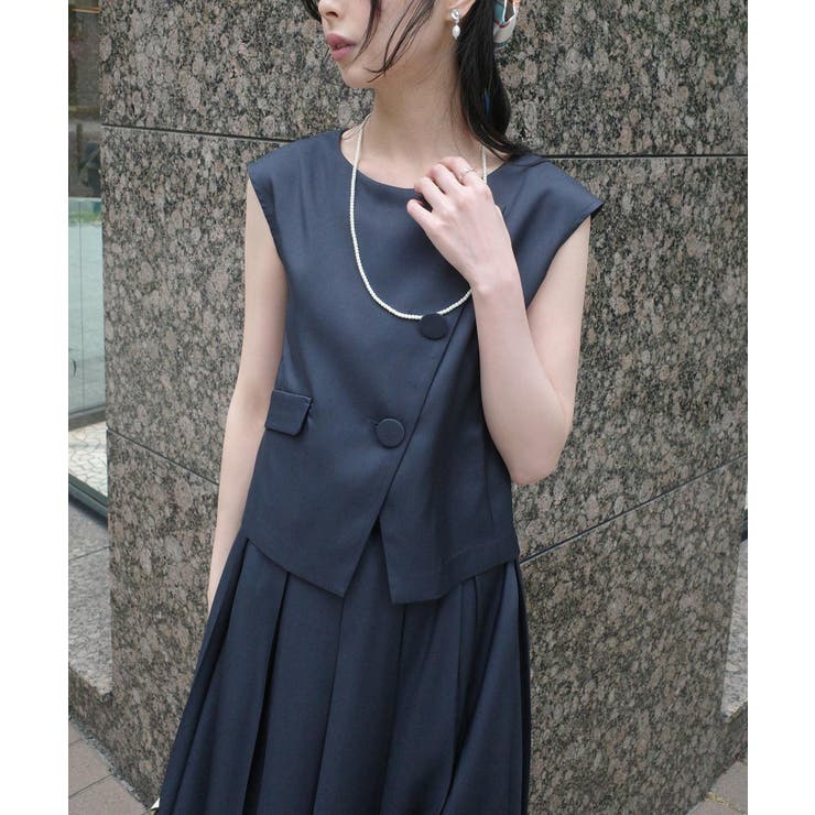 アシンメトリージレ＆ボックスプリーツスカート セットアップ | RUIRUE BOUTIQUE | 詳細画像22 
