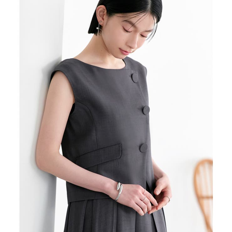 アシンメトリージレ＆ボックスプリーツスカート セットアップ | RUIRUE BOUTIQUE | 詳細画像25 