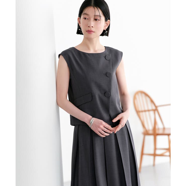 アシンメトリージレ＆ボックスプリーツスカート セットアップ | RUIRUE BOUTIQUE | 詳細画像28 