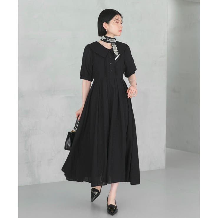 ビッグカラーフレアスカートワンピース | RUIRUE BOUTIQUE | 詳細画像10 