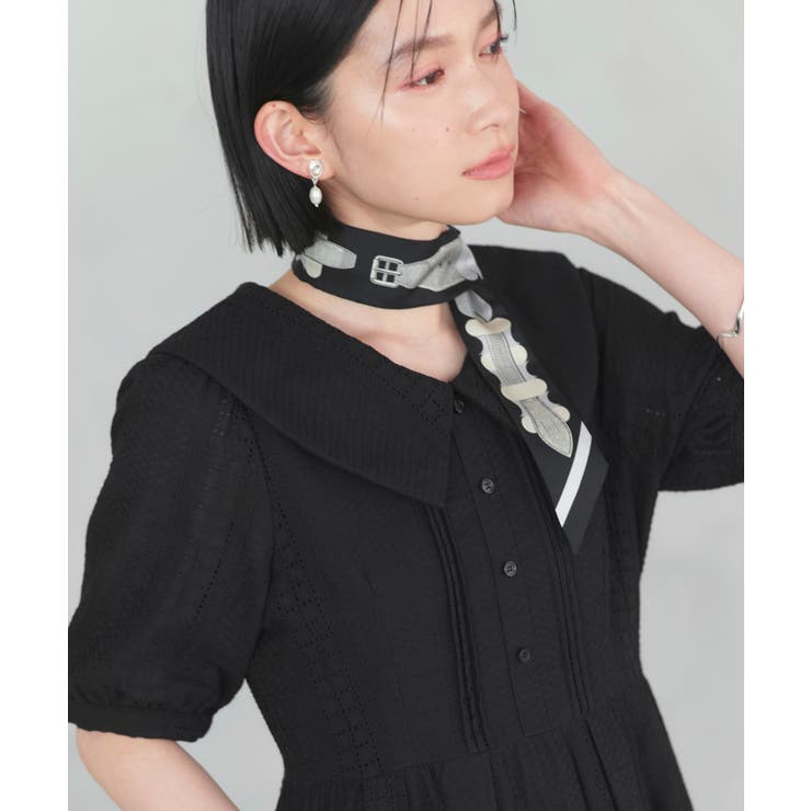 ビッグカラーフレアスカートワンピース | RUIRUE BOUTIQUE | 詳細画像12 