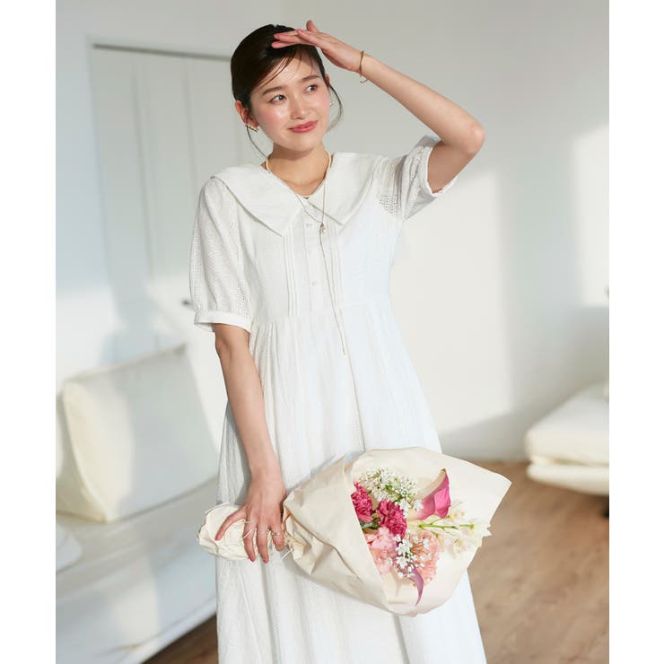 ビッグカラーフレアスカートワンピース | RUIRUE BOUTIQUE | 詳細画像9 