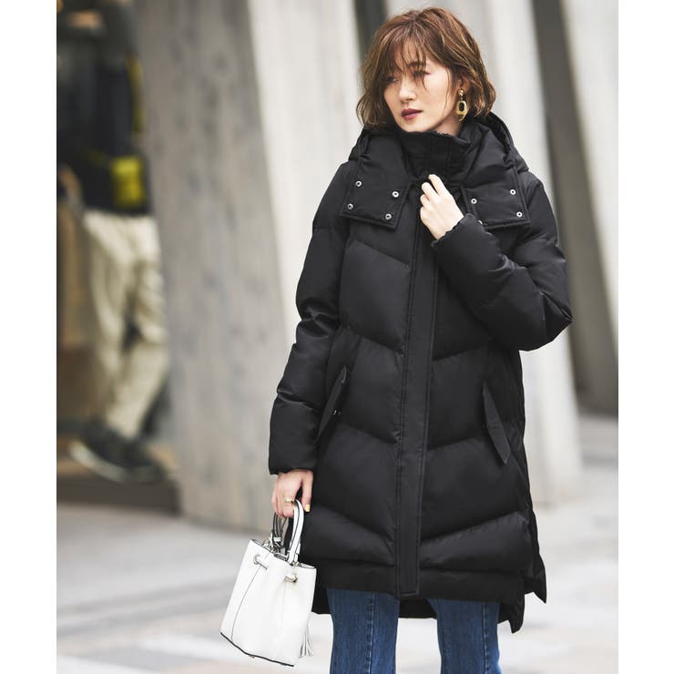 ライトサーモレイヤードヘムフーディーパデットコート | RUIRUE BOUTIQUE | 詳細画像9 
