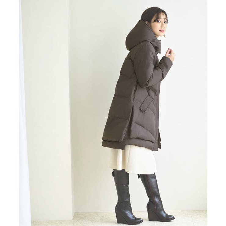ライトサーモレイヤードヘムフーディーパデットコート | RUIRUE BOUTIQUE | 詳細画像21 