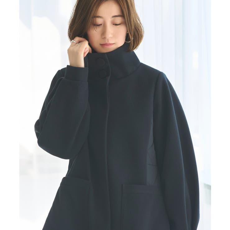 ウーリーストレッチ×ソフィーレイト キルティングスタンドカラーコート | RUIRUE BOUTIQUE | 詳細画像5 