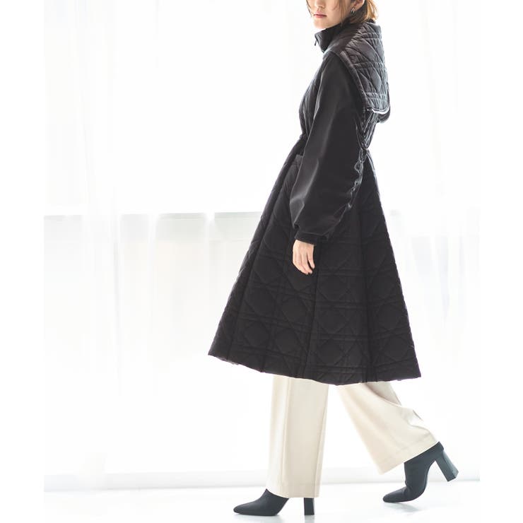 【2wayシルエット】ミックスステッチ・フーディーパテッドコート | RUIRUE BOUTIQUE | 詳細画像11 