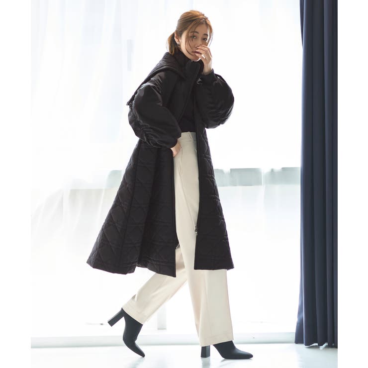 【2wayシルエット】ミックスステッチ・フーディーパテッドコート | RUIRUE BOUTIQUE | 詳細画像13 