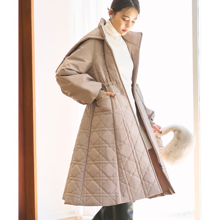 【2wayシルエット】ミックスステッチ・フーディーパテッドコート | RUIRUE BOUTIQUE | 詳細画像2 