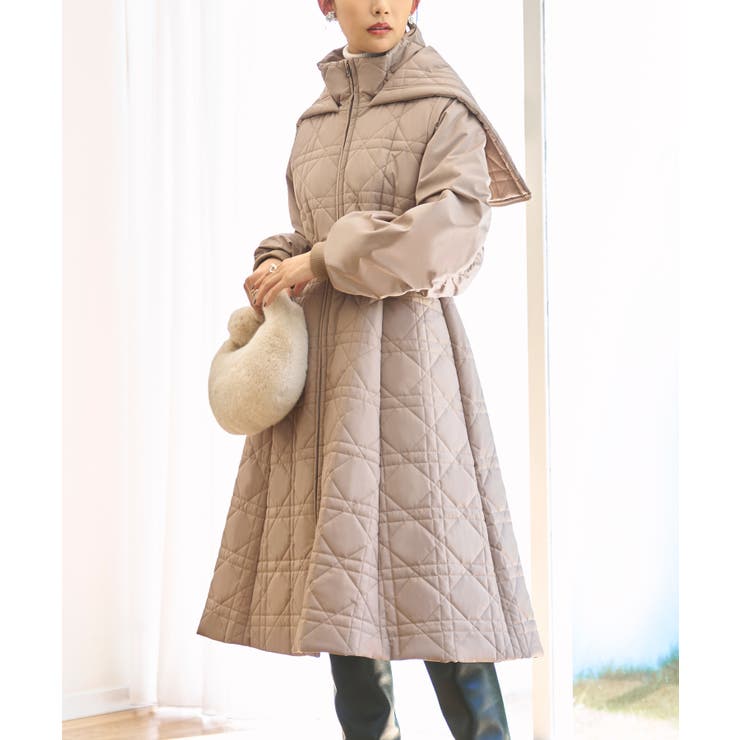 【2wayシルエット】ミックスステッチ・フーディーパテッドコート | RUIRUE BOUTIQUE | 詳細画像4 