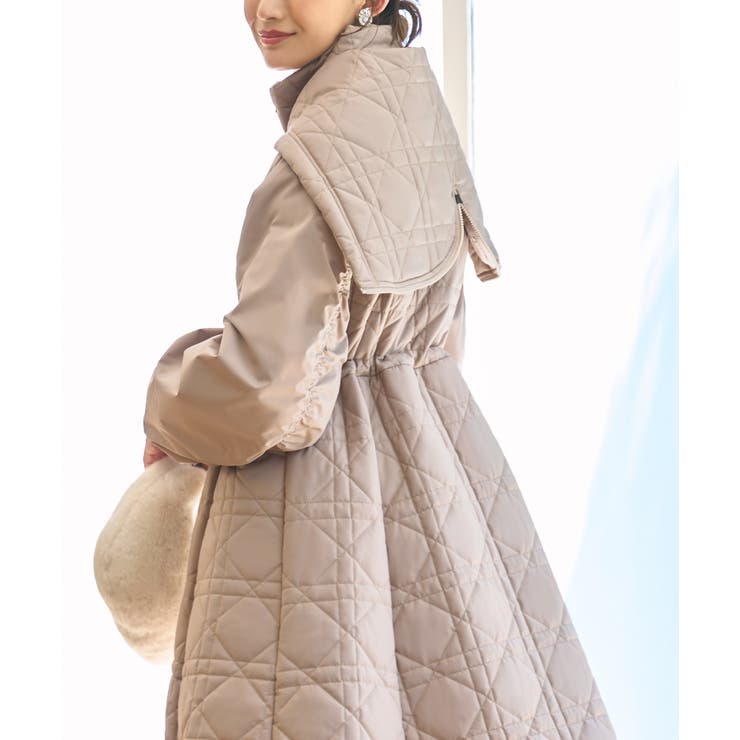 【2wayシルエット】ミックスステッチ・フーディーパテッドコート | RUIRUE BOUTIQUE | 詳細画像5 