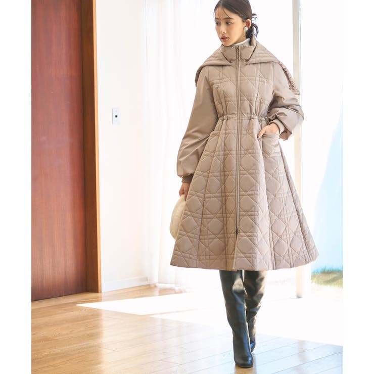 【2wayシルエット】ミックスステッチ・フーディーパテッドコート | RUIRUE BOUTIQUE | 詳細画像6 