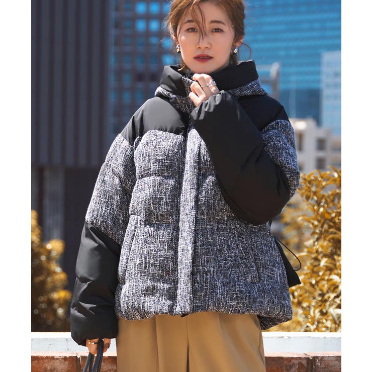 プレイフルMIXツイードファイバーパデットコート | RUIRUE BOUTIQUE | 詳細画像6 