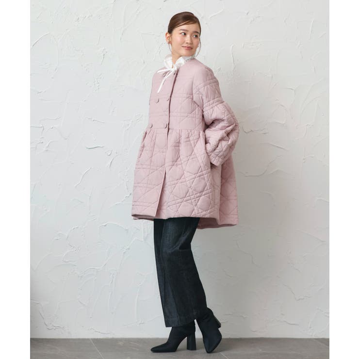 ミックスステッチ・ボリュームペプラム中綿コート | RUIRUE BOUTIQUE | 詳細画像15 