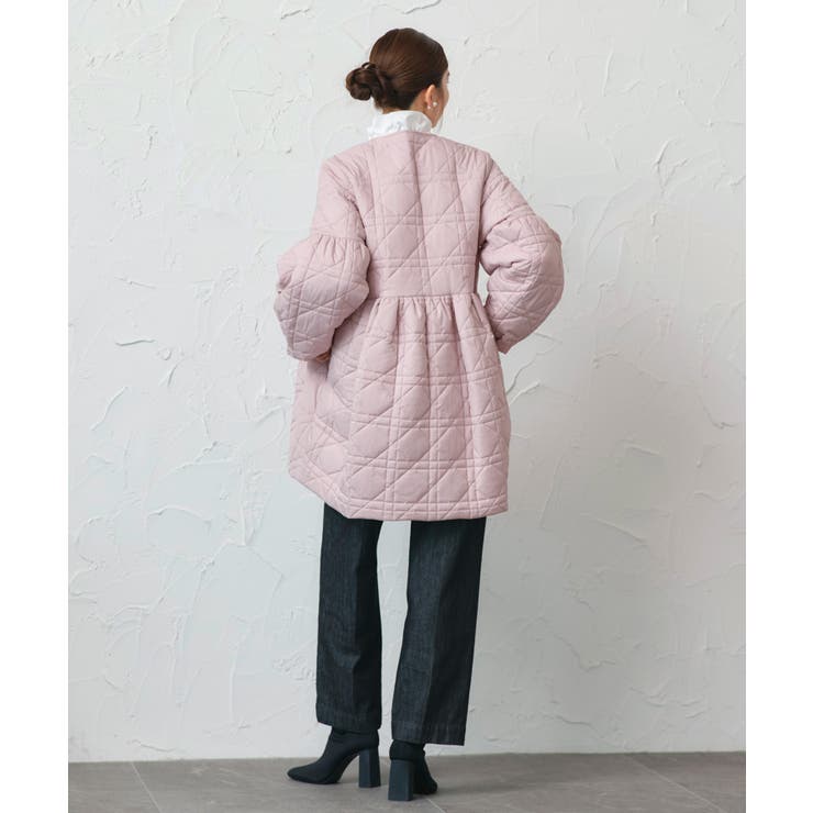 ミックスステッチ・ボリュームペプラム中綿コート | RUIRUE BOUTIQUE | 詳細画像17 