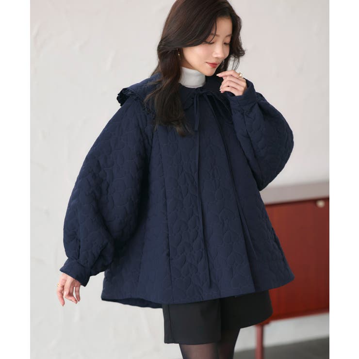 襟付き中綿キルティングAラインコート | RUIRUE BOUTIQUE | 詳細画像10 