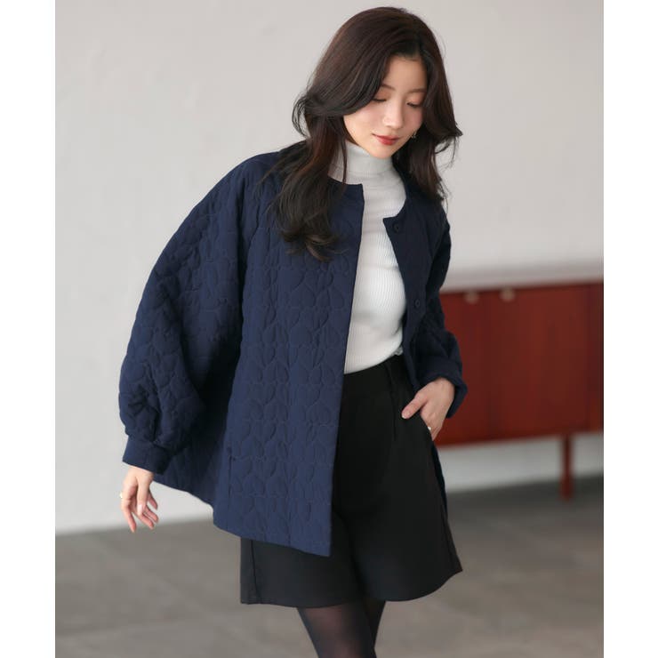 襟付き中綿キルティングAラインコート | RUIRUE BOUTIQUE | 詳細画像8 