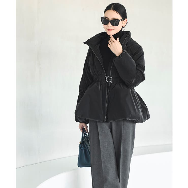 グロスタフタ ×ダウン 洗える・フーディーダウンコート(共生地ゴムベルト付き) | RUIRUE BOUTIQUE | 詳細画像4 