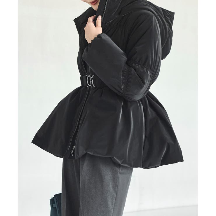 グロスタフタ ×ダウン 洗える・フーディーダウンコート(共生地ゴムベルト付き) | RUIRUE BOUTIQUE | 詳細画像9 